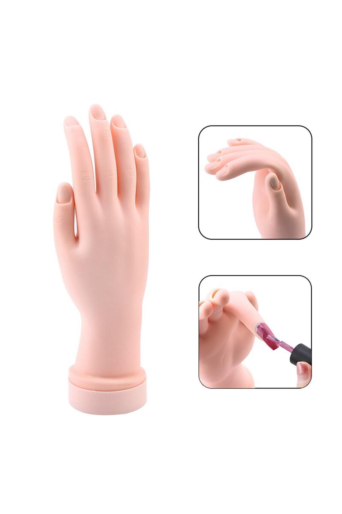 Protez Tırnak Kalıcı Oje Eğitim Model Eli