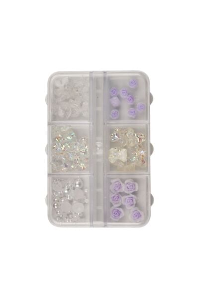 3D Tırnak Süsleri Kurdele-Çiçek Tırnak Charm