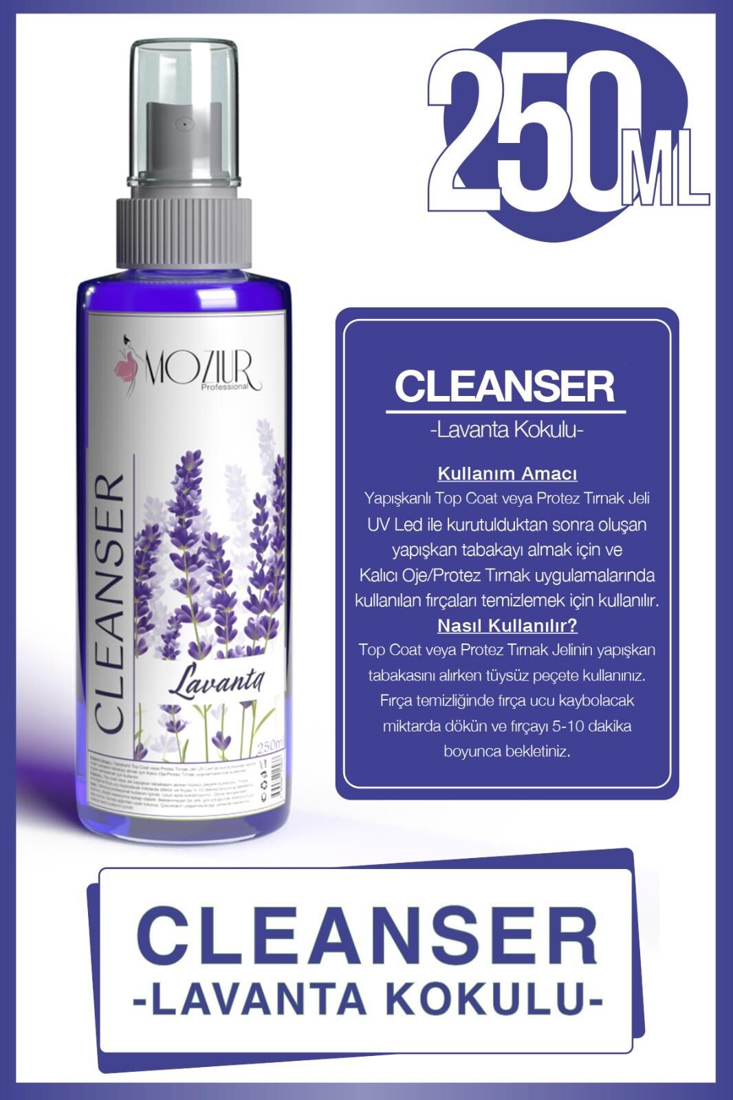 MOZIUR CLEANSER Lavanta Kokulu 250ML