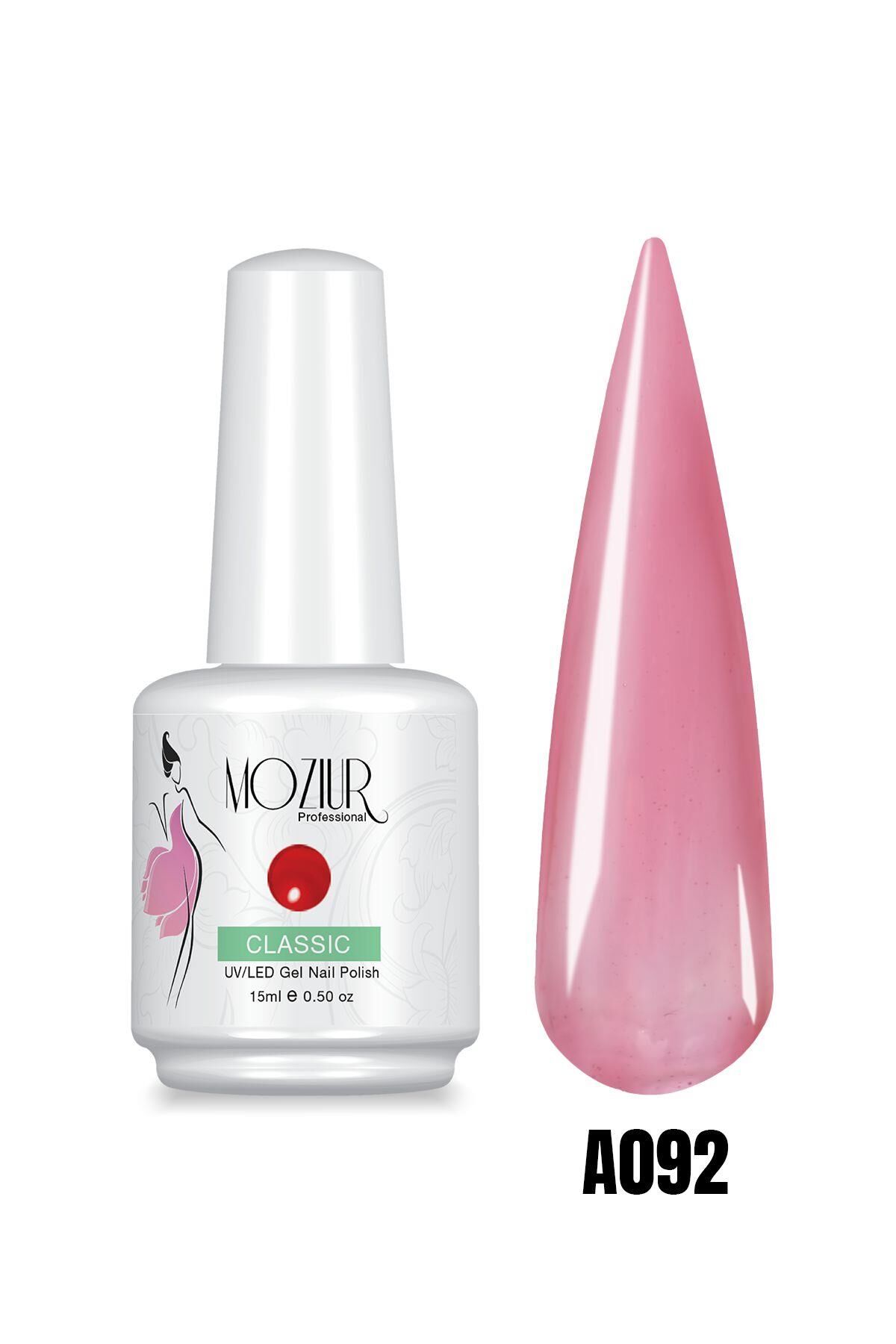 MOZIUR Professional Kalıcı Oje Şeffaf Seri 15ml A092