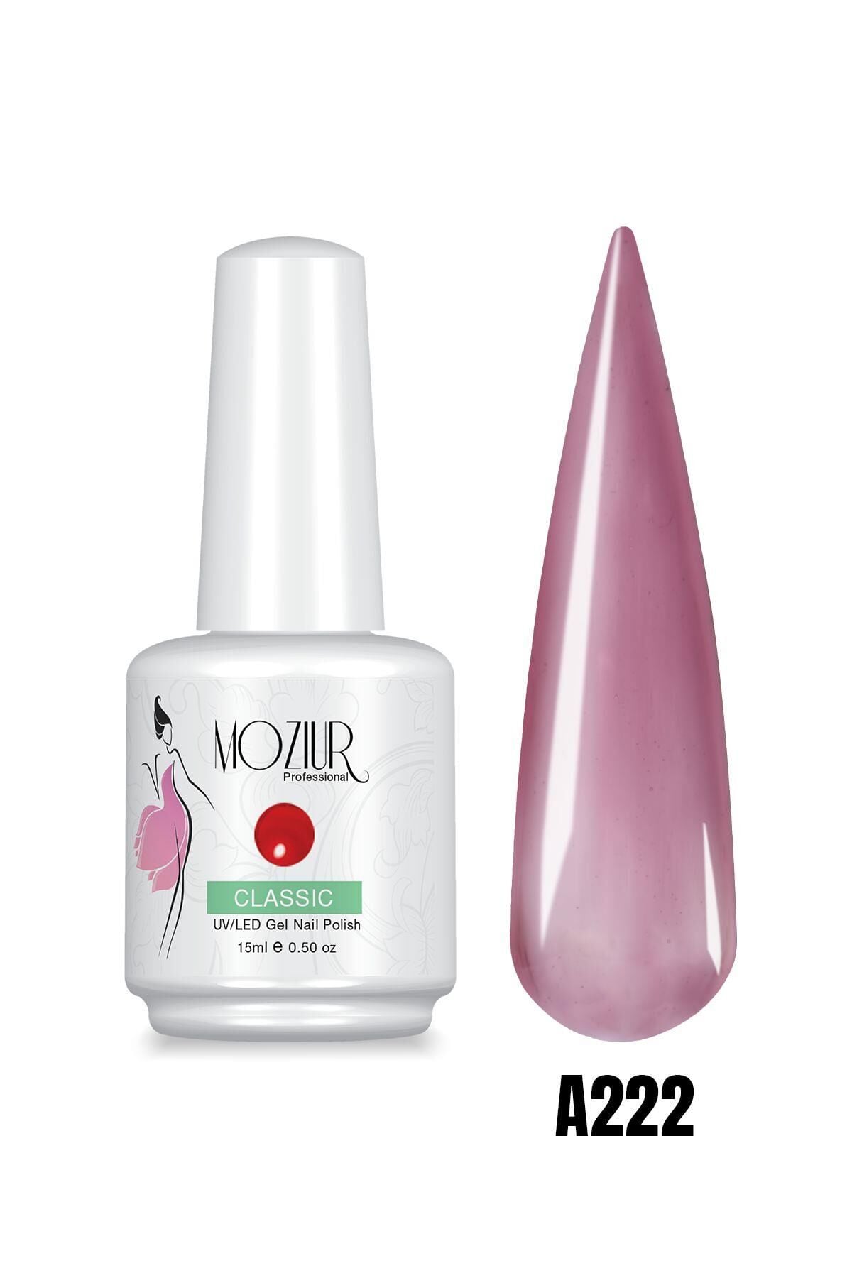 MOZIUR Professional Kalıcı Oje Şeffaf Seri 15ml A222