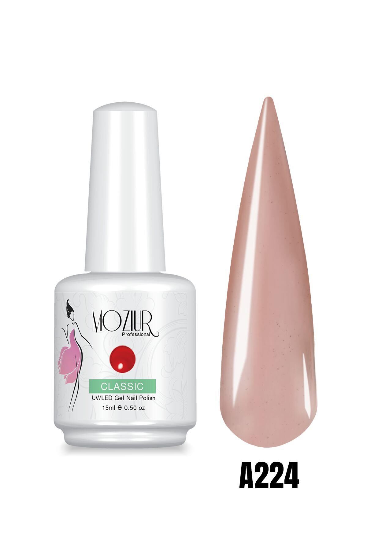 MOZIUR Professional Kalıcı Oje Şeffaf Seri 15ml A224