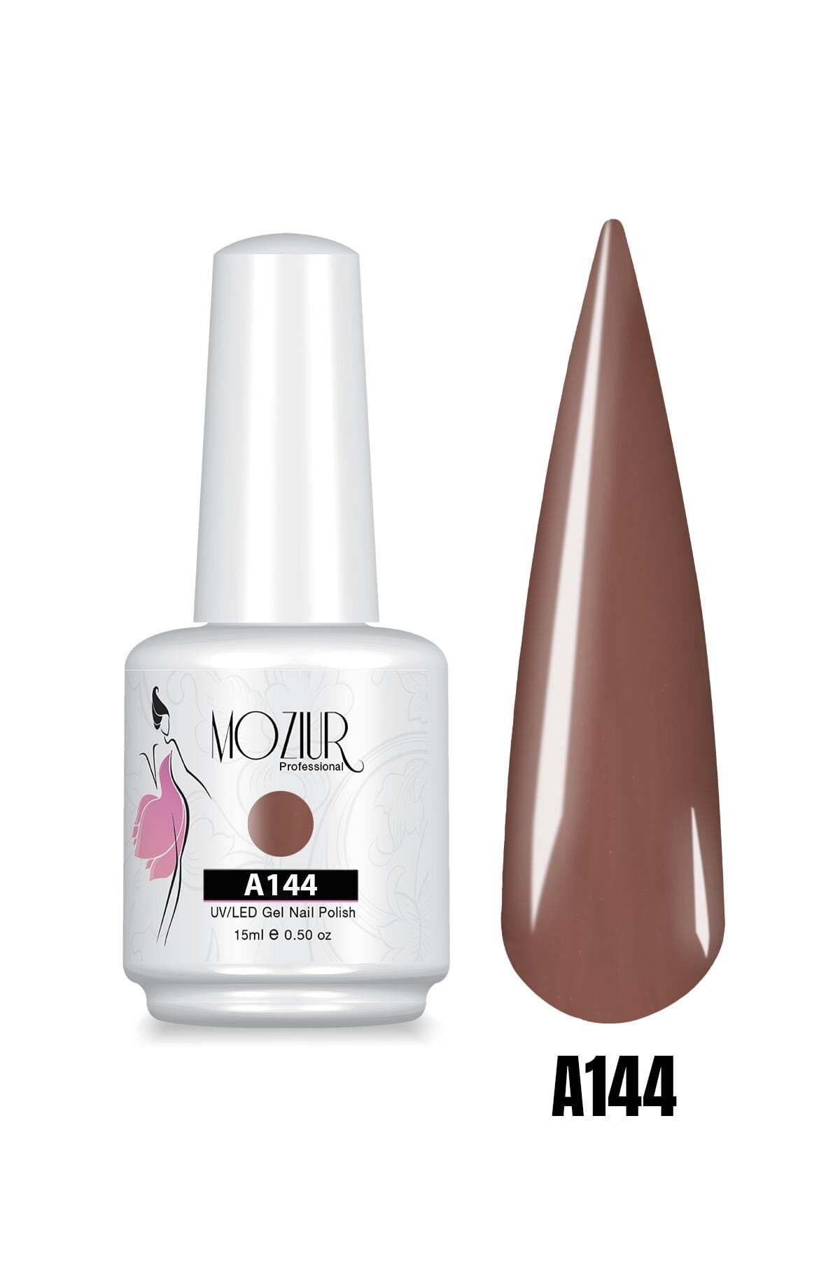 MOZIUR UV Led Kalıcı Oje 15ml KAHVE Serisi A144