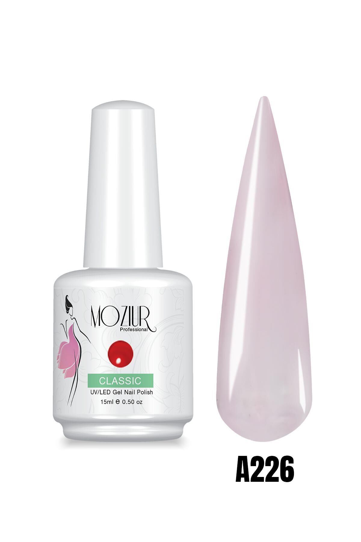 MOZIUR Professional Kalıcı Oje Şeffaf Seri 15ml A226