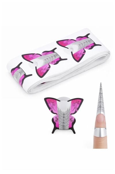 100'lü Kelebek Protez Tırnak ve Takma Tırnak Şablonu