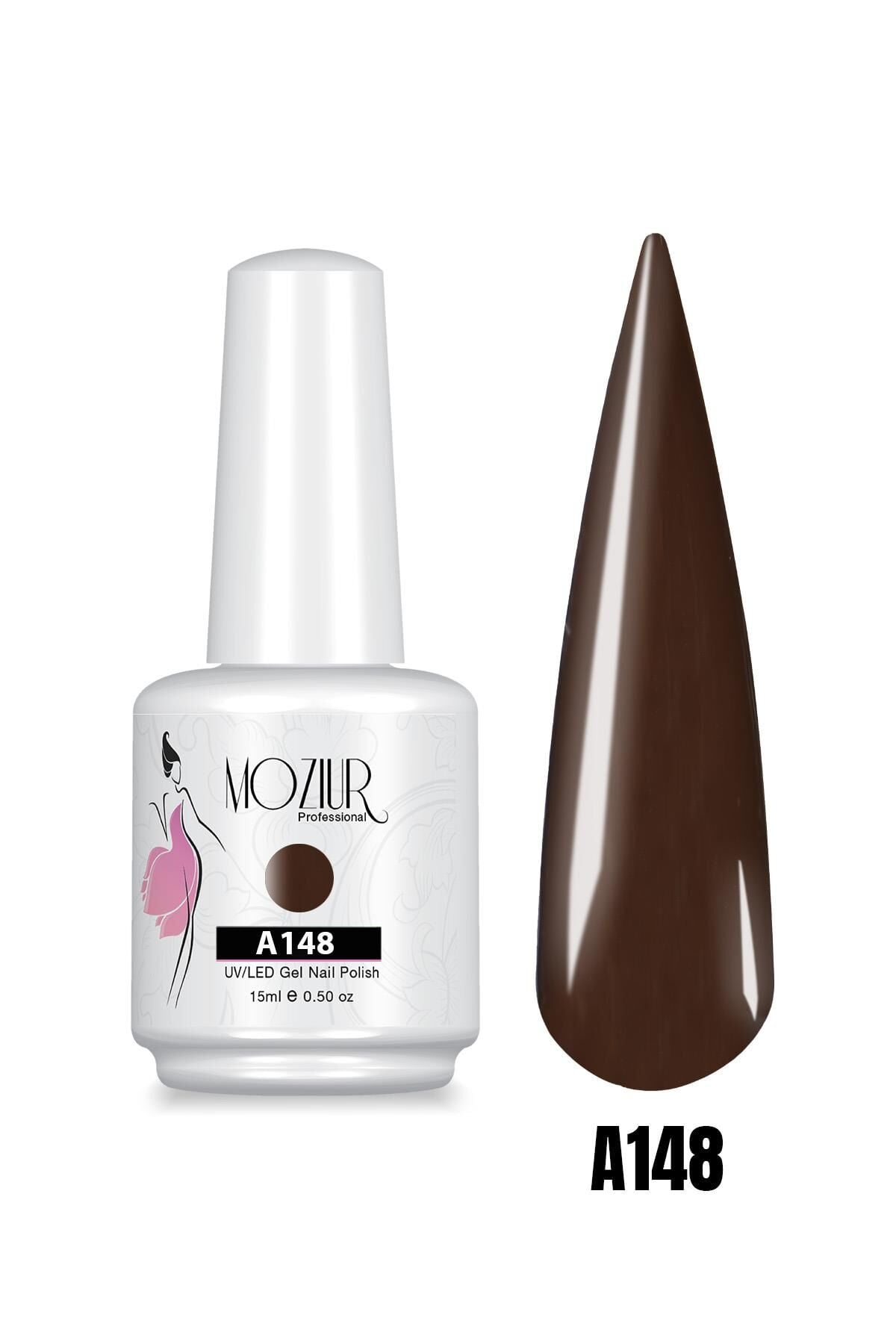 MOZIUR UV Led Kalıcı Oje 15ml KAHVE Serisi A148