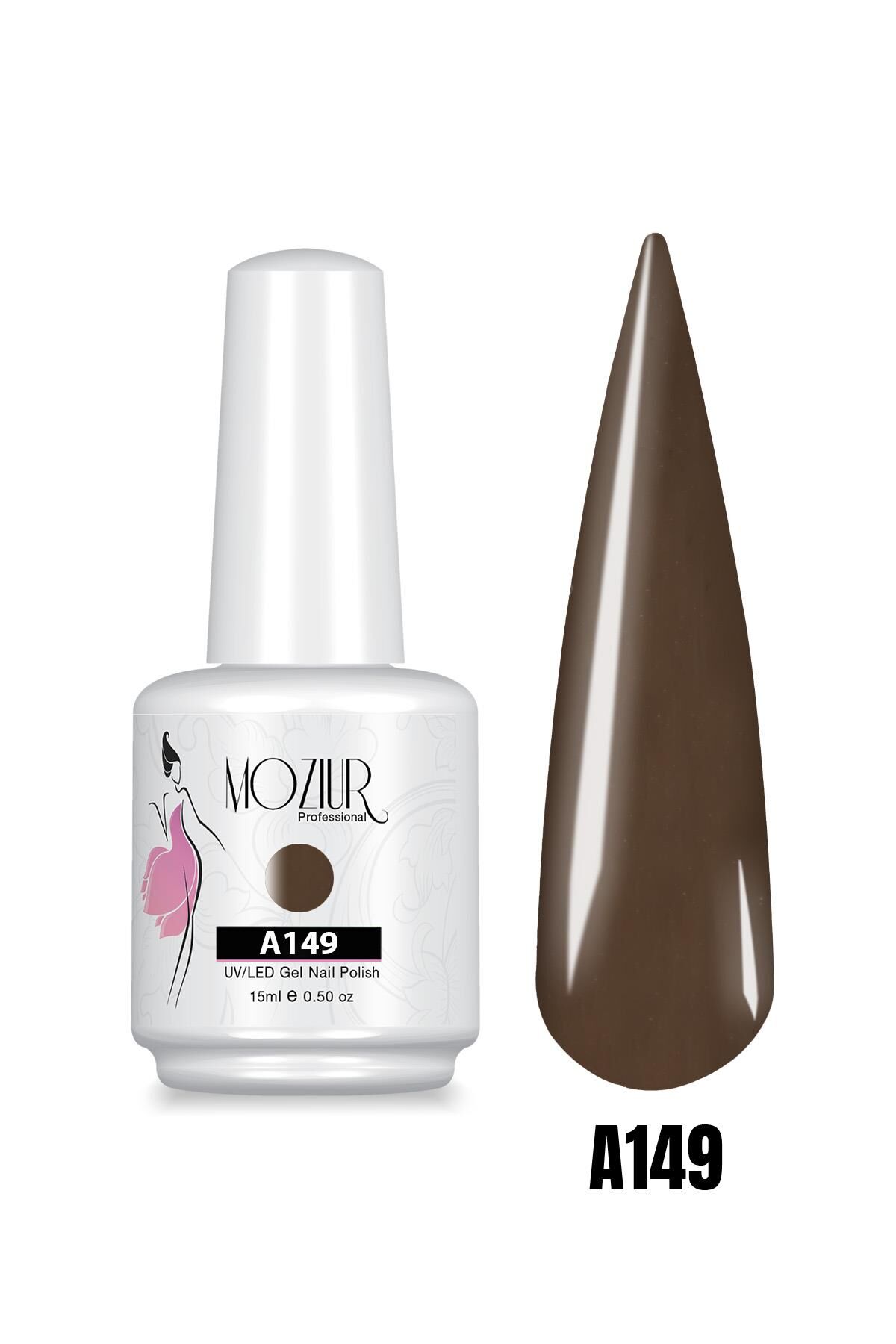MOZIUR UV Led Kalıcı Oje 15ml KAHVE Serisi A149
