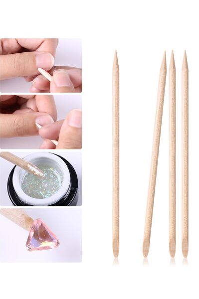 MOZIUR Tırnak Eti İtme Çubuğu Portakal Çubuğu 12'li Portakal Çubuğu