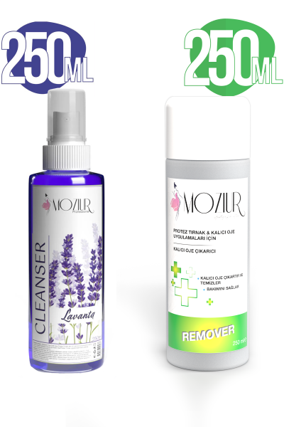 REMOVER Kalıcı Oje Çıkarıcı Sıvı 250 ml Remover ve Cleanser Seti