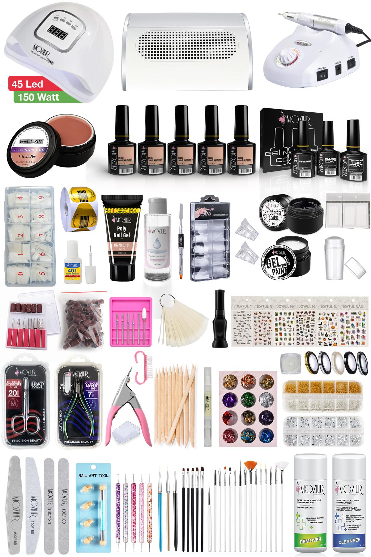 MOZIUR FIRSAT SETİ-3 (Kalıcı Oje, Protez Tırnak ve Nail Art)