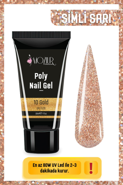 MOZIUR UV/LED Poly Jel 30ml Gold