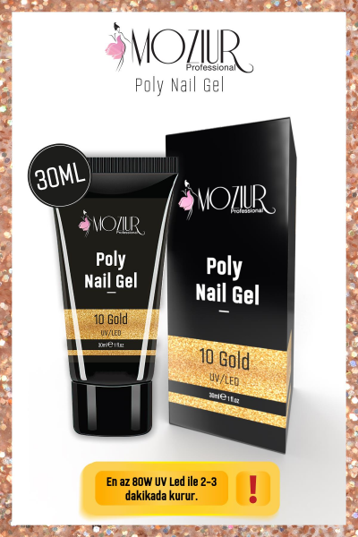 MOZIUR UV/LED Poly Jel 30ml Gold