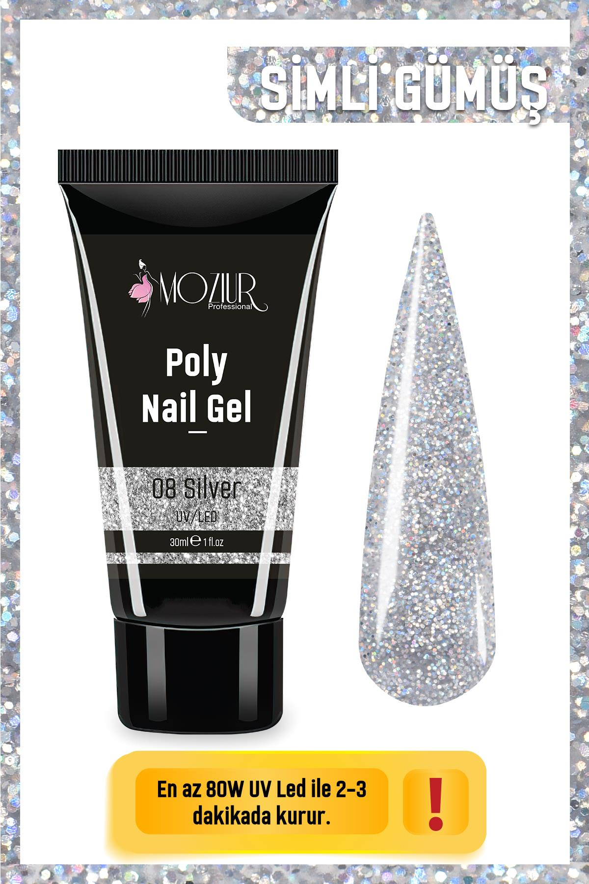 MOZIUR UV/LED Poly Jel 30ml Silver