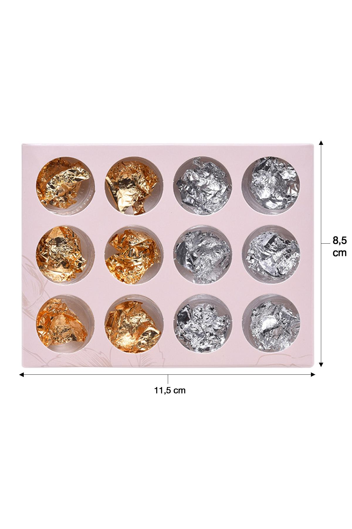 MOZIUR Tırnak Süsü Kırık Folyo Parça Folyo Sticker PF-1