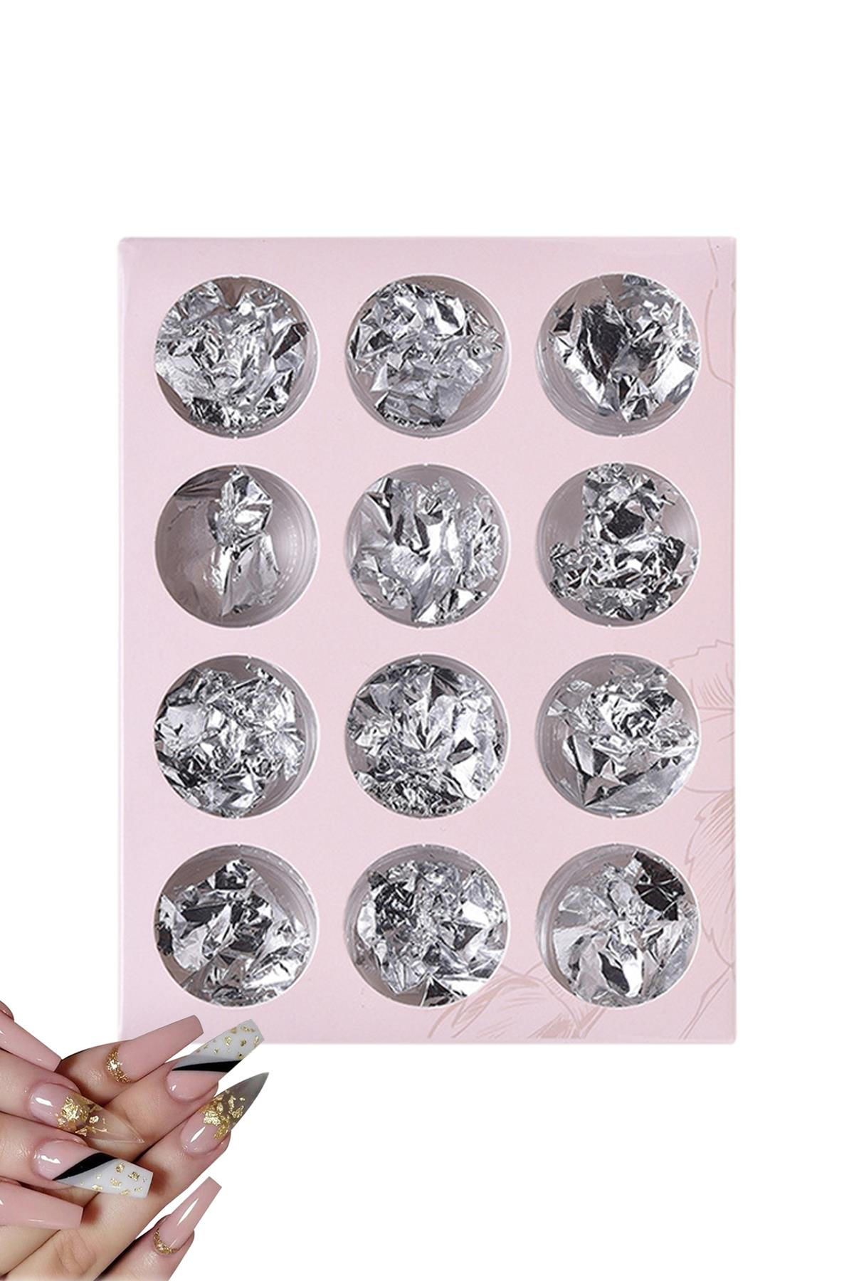 MOZIUR Tırnak Süsü Kırık Folyo Parça Folyo Sticker PF-2