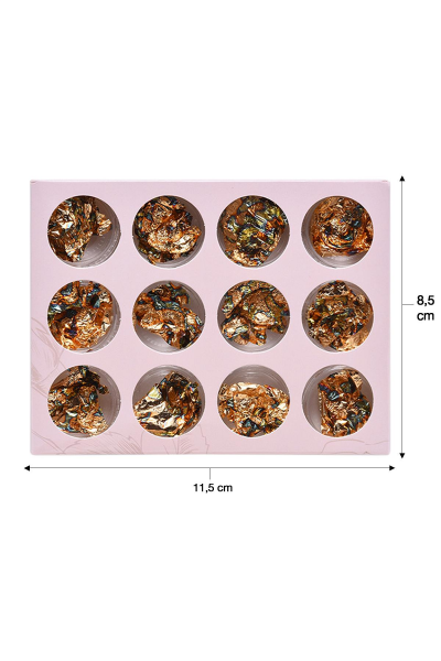 MOZIUR Tırnak Süsü Kırık Folyo Parça Folyo Sticker PF-3