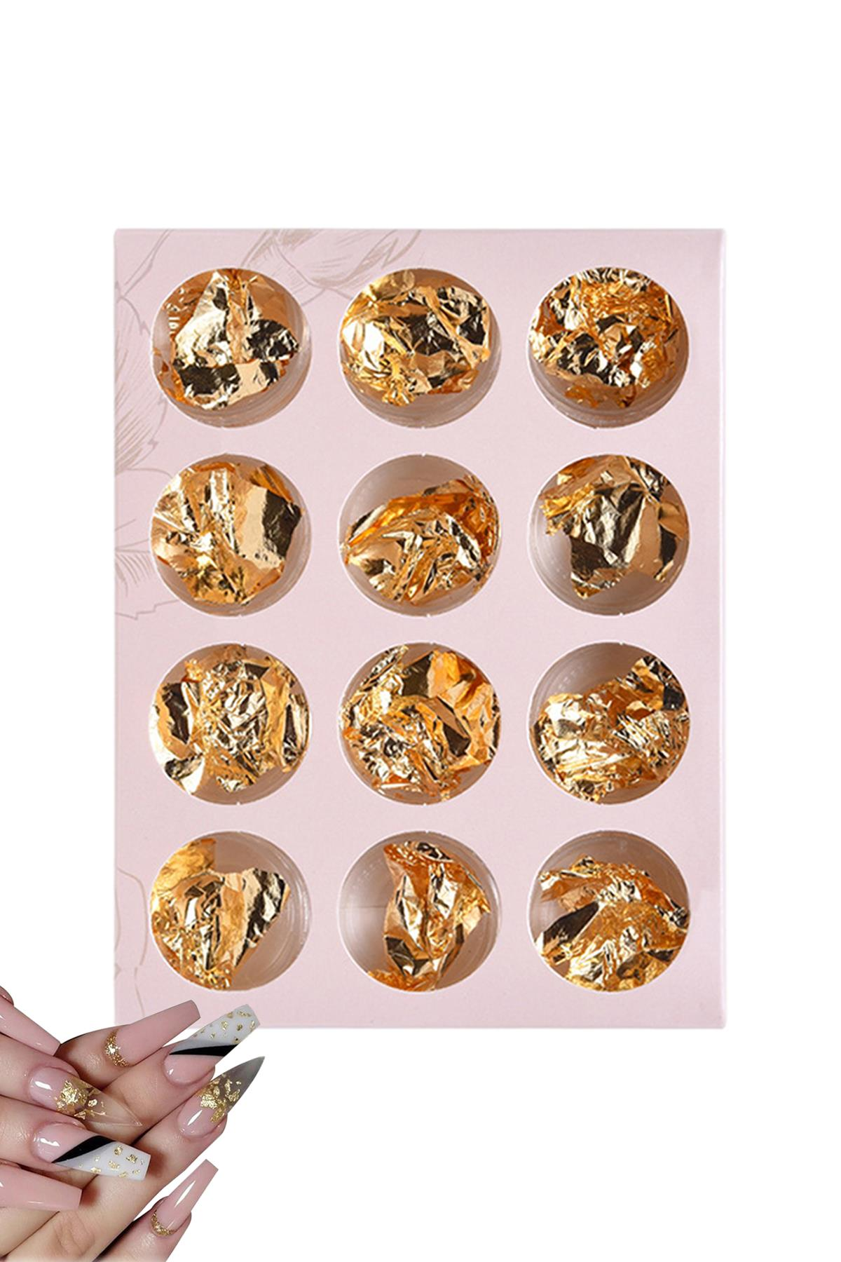 MOZIUR Tırnak Süsü Kırık Folyo Parça Folyo Sticker PF-4