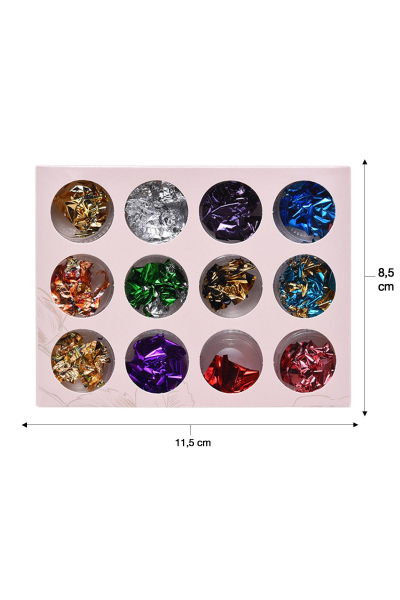 MOZIUR Tırnak Süsü Kırık Folyo Parça Folyo Sticker PF-5