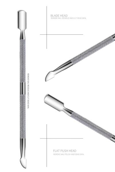 MOZIUR Paslanmaz Çelik Kronk Tırnak Eti Itici Ve Oje Çıkarıcı - Profesyonel Bakım Için Ideal Ürün