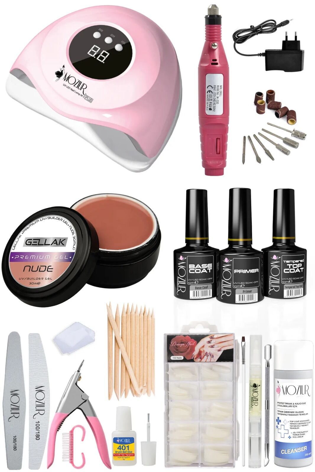 Evde Protez Tırnak Seti (BUILDER JEL-TİPS UYGULAMA)