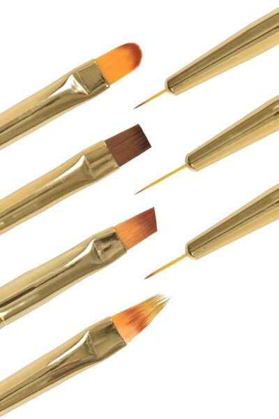 MOZIUR 7'li Lüks Kalıcı Oje ve Protez Tırnak Fırça Seti