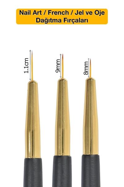 MOZIUR 7'li Lüks Kalıcı Oje ve Protez Tırnak Fırça Seti