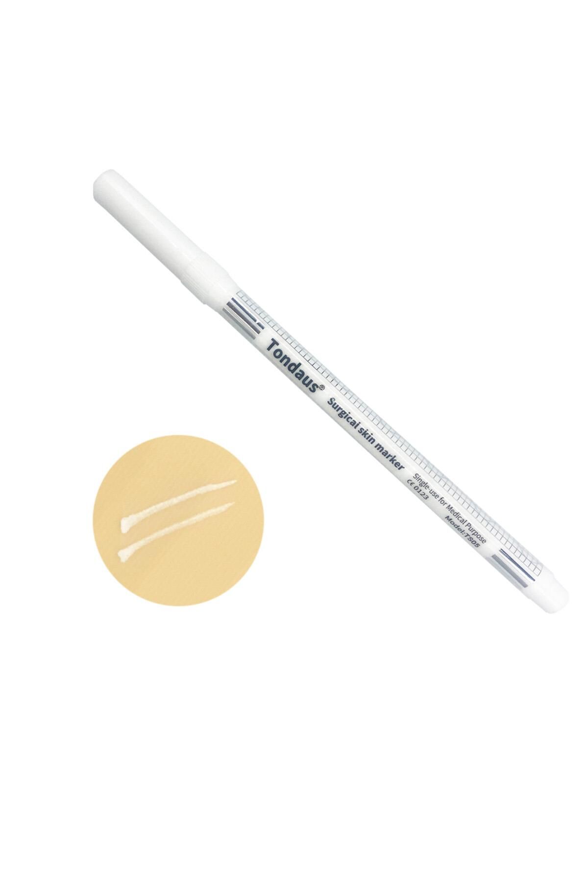 MOZIUR Tek Taraflı Microblading Tasarım İşaretleyici Cilt Kalemi (BEYAZ)