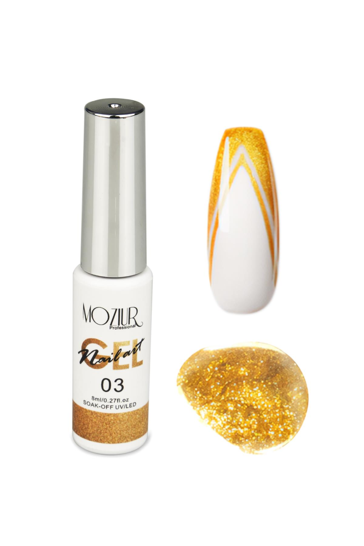 MOZIUR Nail Art Gel 8ml 03 Gold