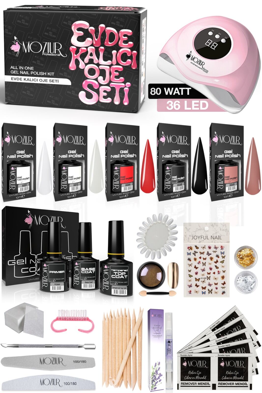 Kalıcı Oje & Nail Art Seti EVDE KALICI OJE SETİ