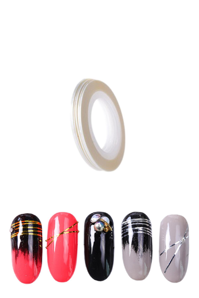 MOZIUR Tırnak Süsleme Şerit Çizgi Beyaz Şerit