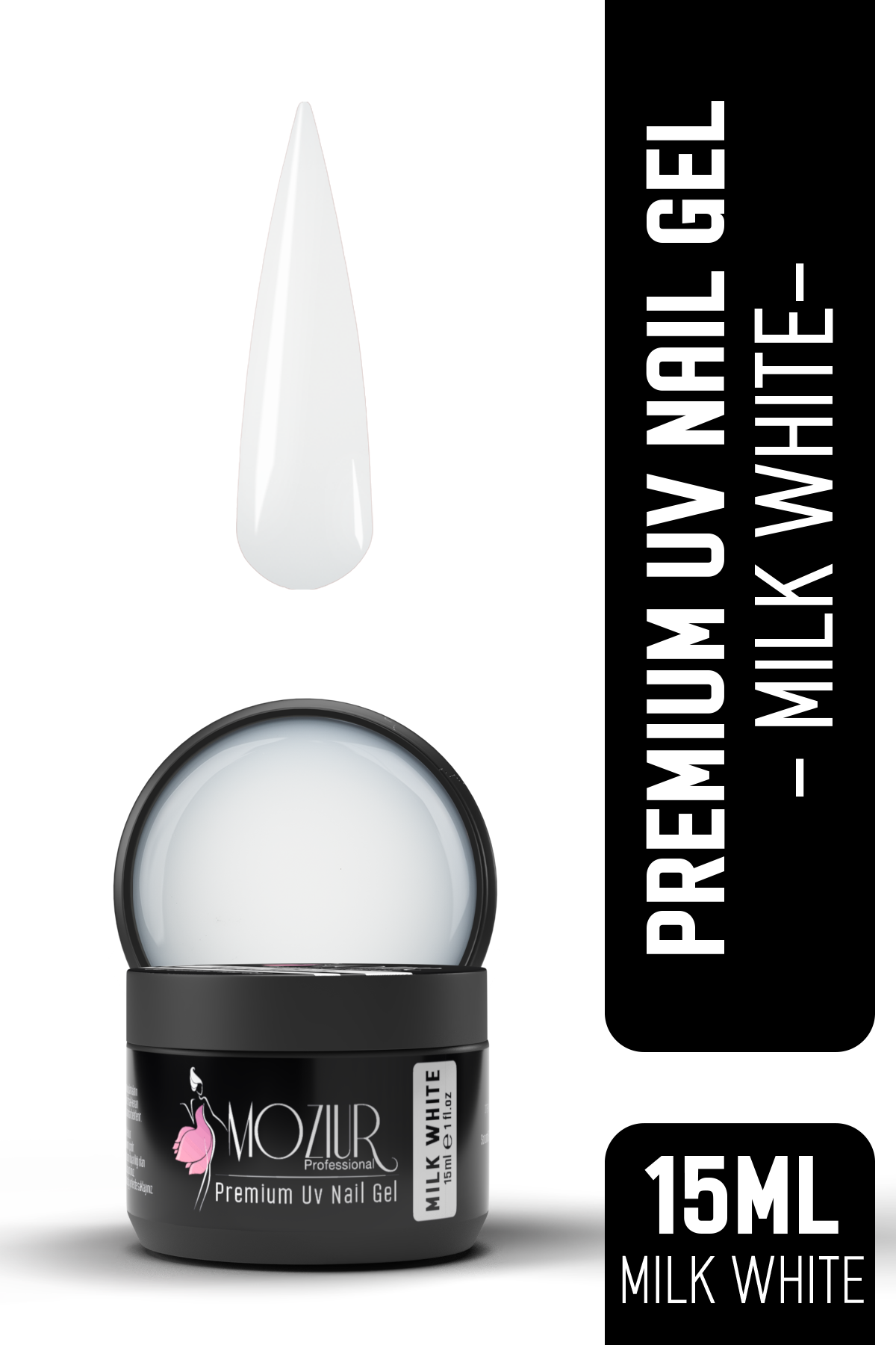 UV/ Builder Nail Jel Premium 15ml Milk White