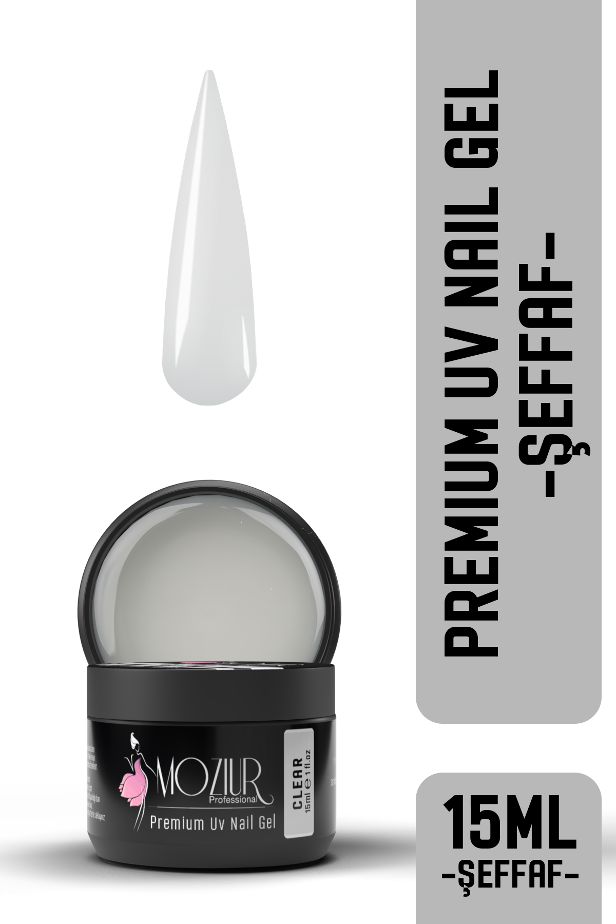 UV/ Builder Nail Jel Premium 15ml Clear