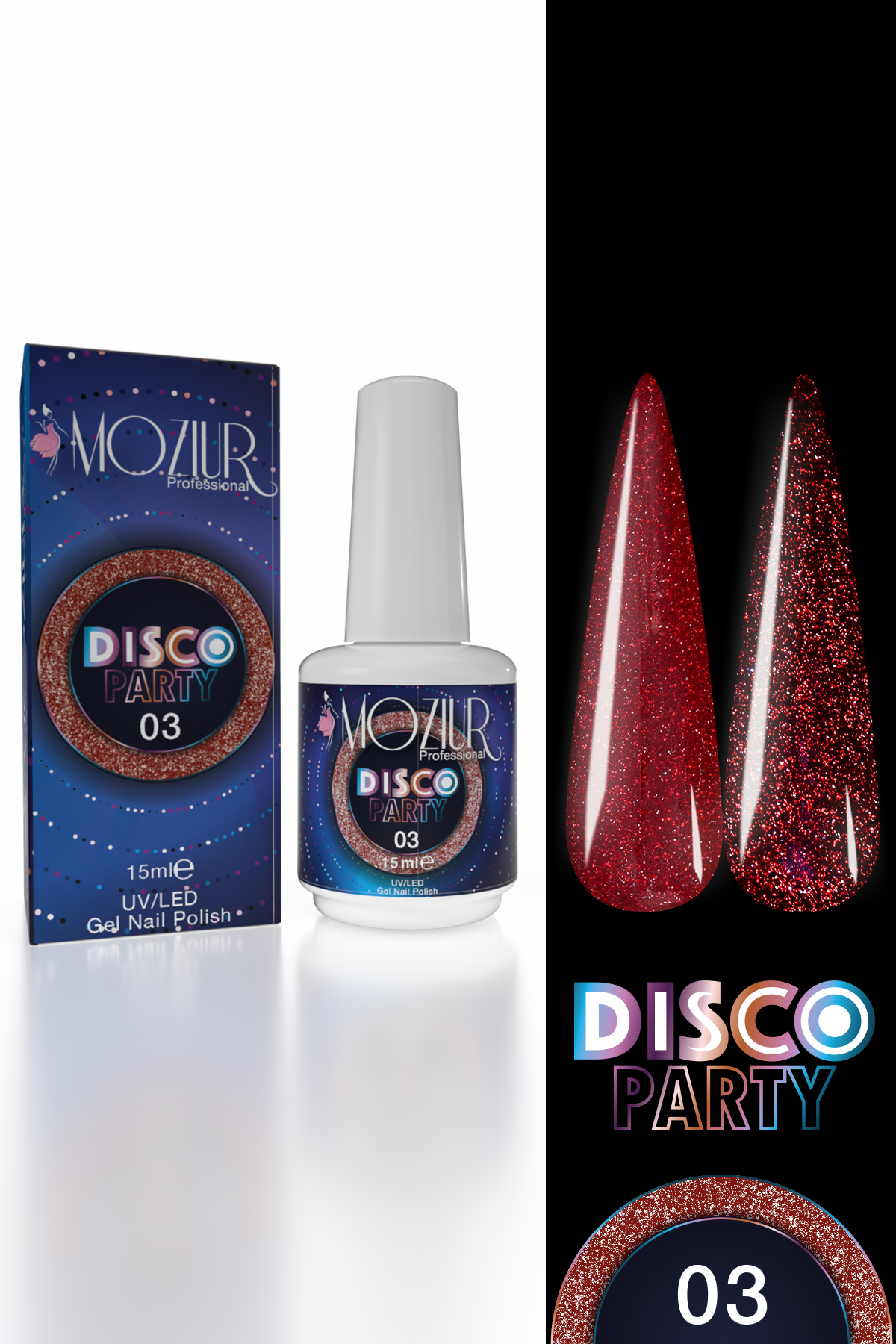 Kalıcı Oje UV/Led Disco Party 15ml DSC-03