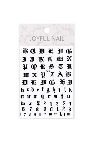 MOZIUR Tırnak Süsleme Etiketi Nail 726