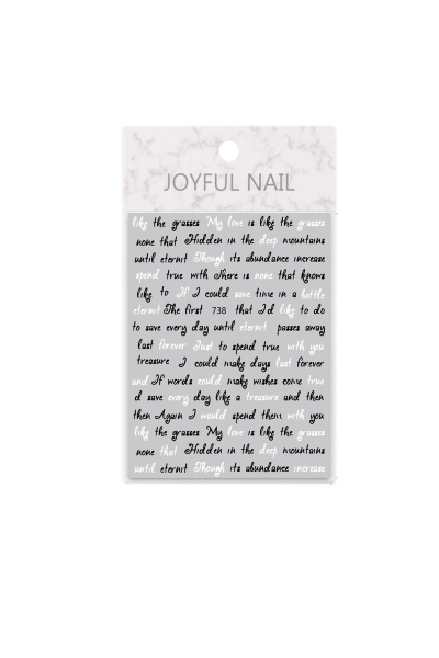 MOZIUR Tırnak Süsleme Etiketi Nail 738