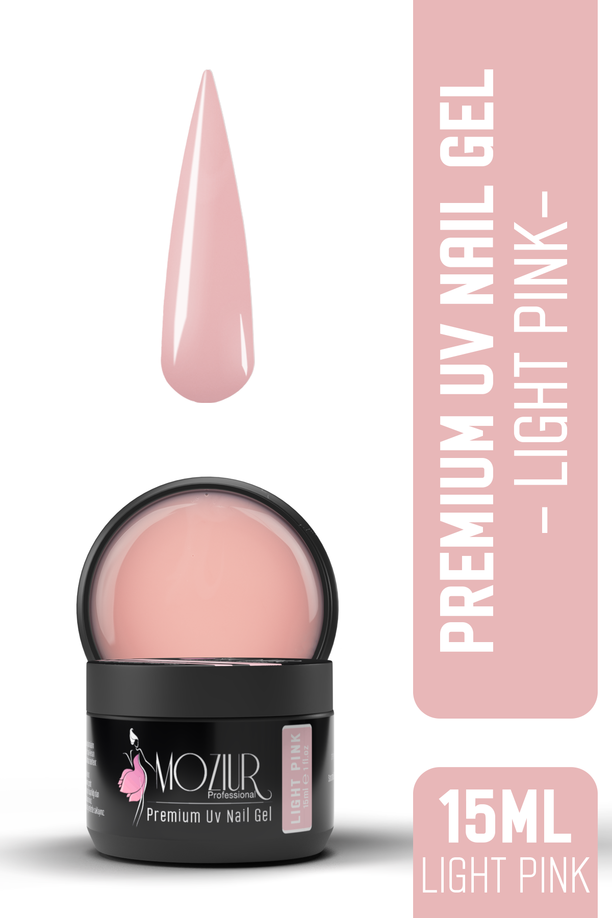 UV/ Builder Nail Jel Premium 15ml Light Pink