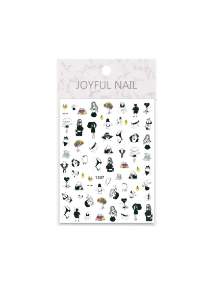 MOZIUR Tırnak Süsleme Etiketi Nail 1307