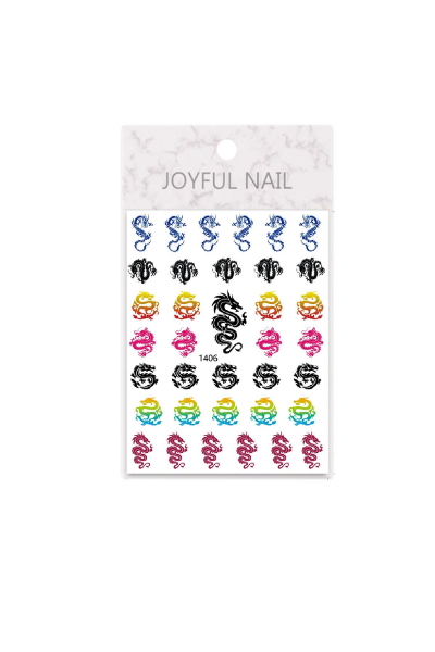 MOZIUR Tırnak Süsleme Etiketi Nail 1406
