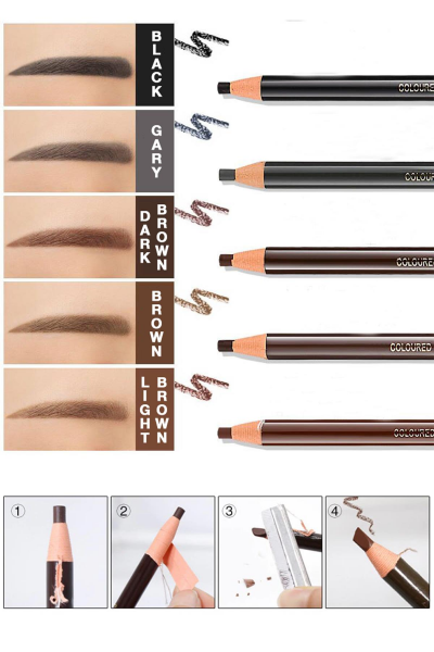 MOZIUR Microblading İpli Kaş Tasarım İşaretleme Kalemi Dark Brown