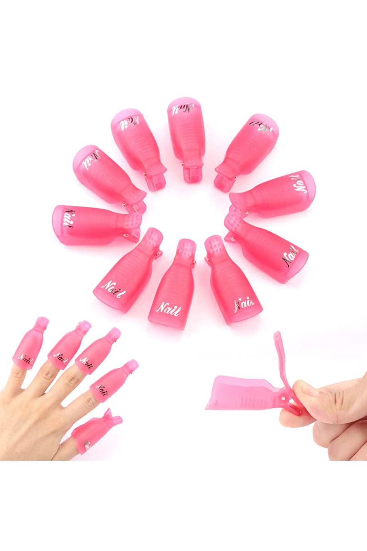 Kalıcı Oje Çıkarıcı Tırnak Mandalı 10 Adet