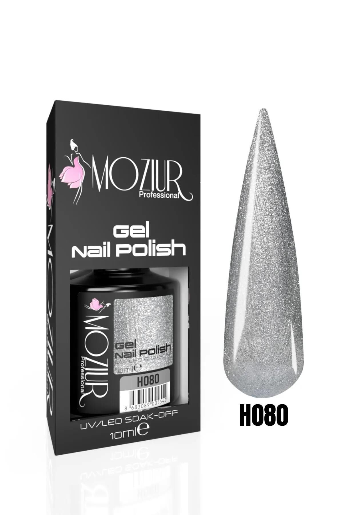 MOZIUR Simli Seri UV Led Kalıcı Oje 10ml H080
