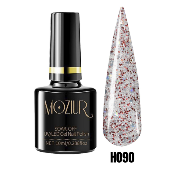 MOZIUR Simli Seri UV Led Kalıcı Oje 10ml H090