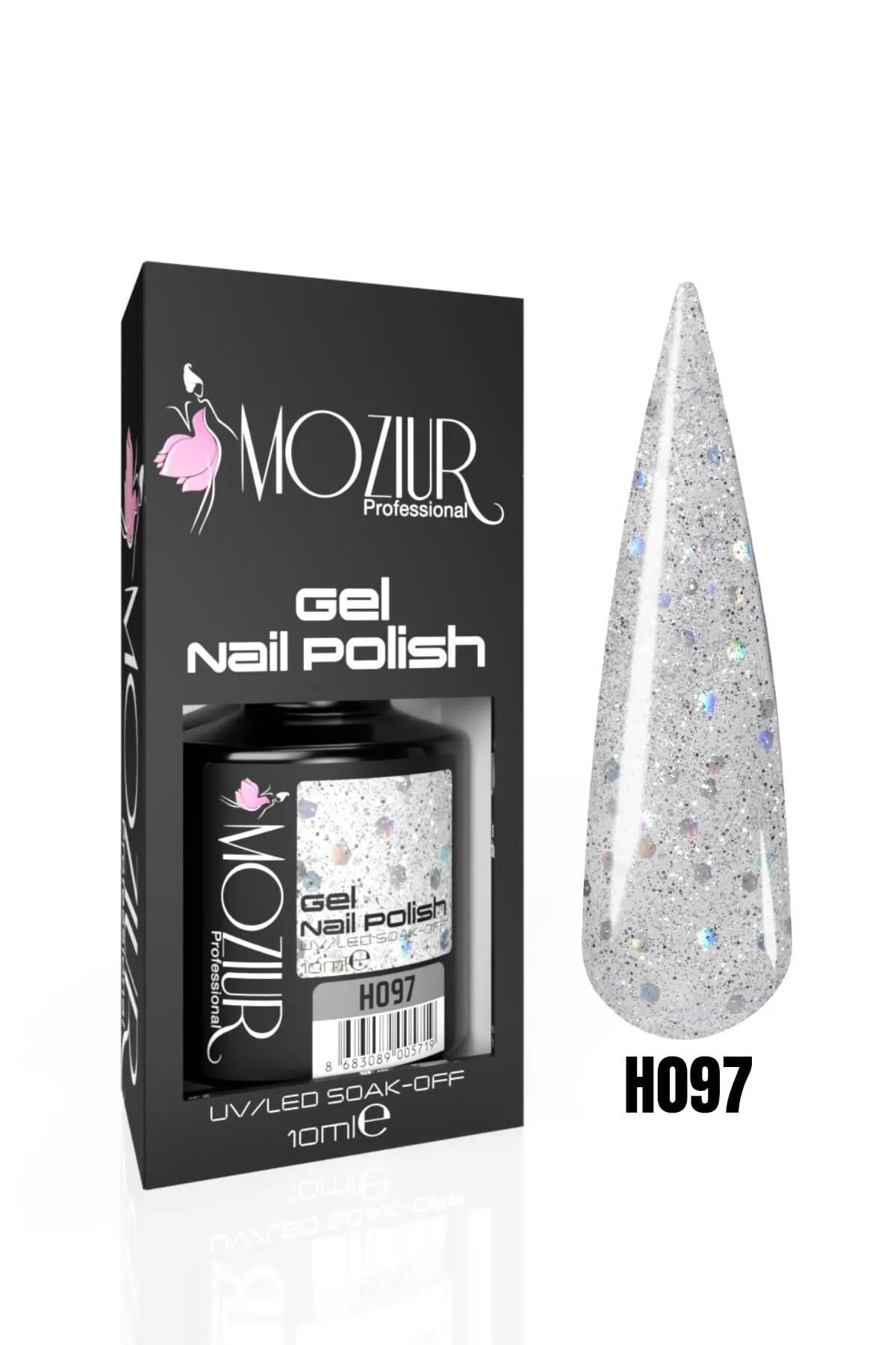 MOZIUR Simli Seri UV Led Kalıcı Oje 10ml H097