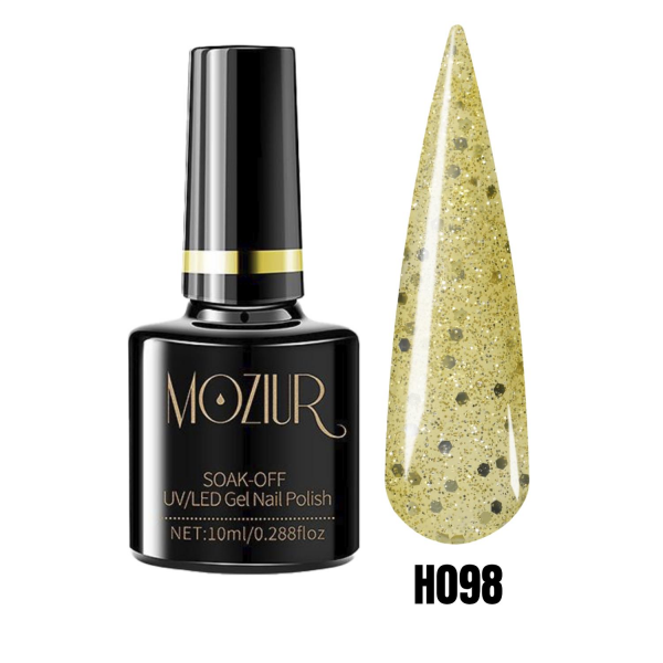 MOZIUR Simli Seri UV Led Kalıcı Oje 10ml H098