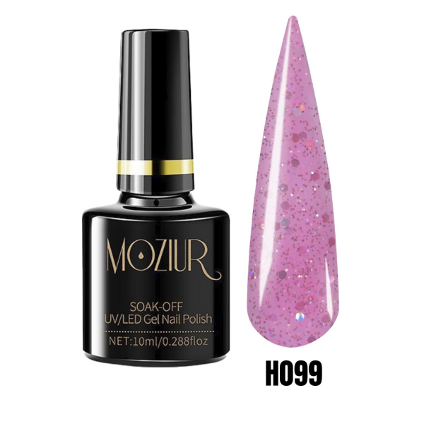 MOZIUR Simli Seri UV Led Kalıcı Oje 10ml H099