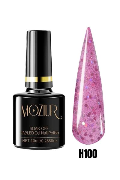 MOZIUR Simli Seri UV Led Kalıcı Oje 10ml H100