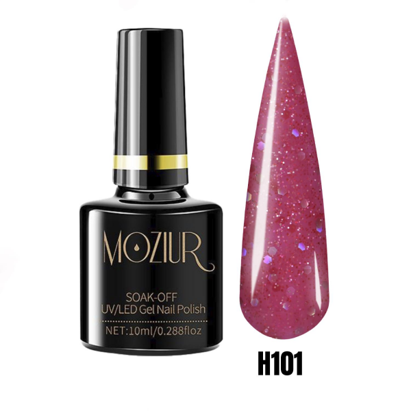 MOZIUR Simli Seri UV Led Kalıcı Oje 10ml H101