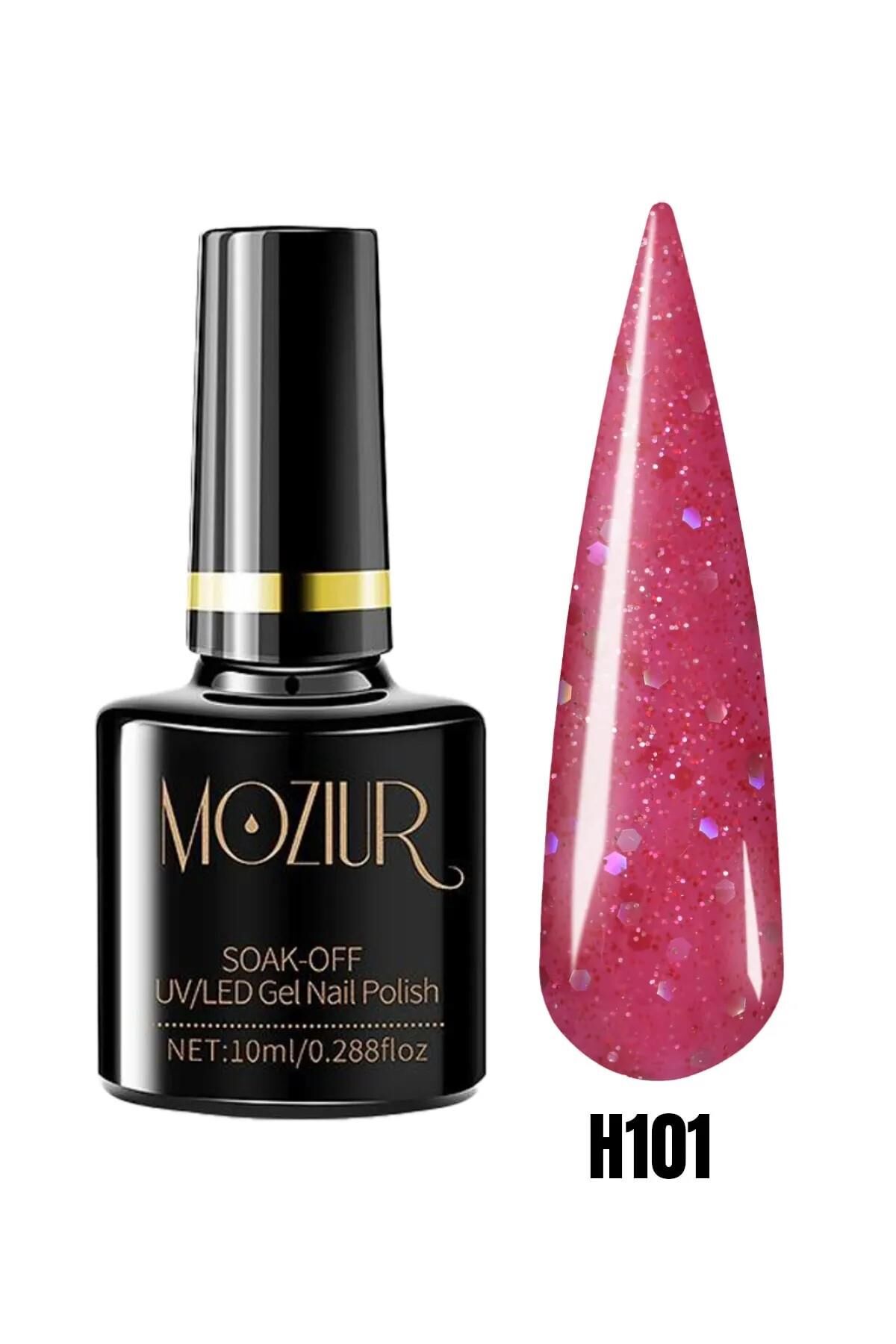 MOZIUR Simli Seri UV Led Kalıcı Oje 10ml H101