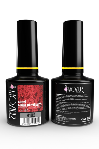 MOZIUR Simli Seri UV Led Kalıcı Oje 10ml H102