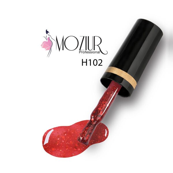 MOZIUR Simli Seri UV Led Kalıcı Oje 10ml H102